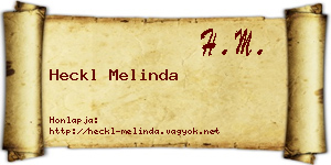 Heckl Melinda névjegykártya